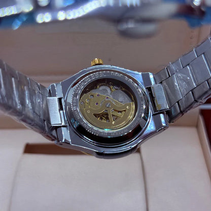 Luxury Automatic Skeleton Watch – Blue Dial (PP Inspired)