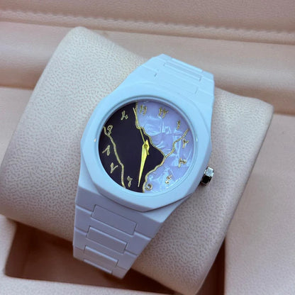 White Aura Watch – Marble Dial Edition